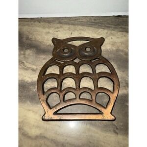 Owl Vintage Cast Iron Trivet Rustic‎ Kitchen Décor Spoon Rest Wall Art Mcm
